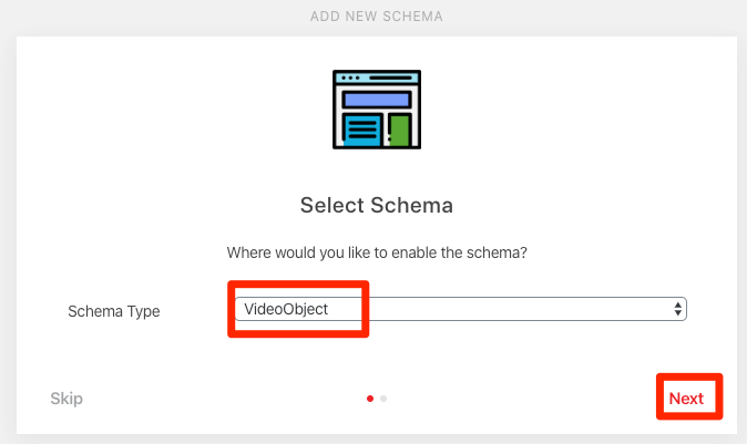 videoobject schema select 1